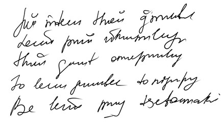 Unreadeble written text in vintage style