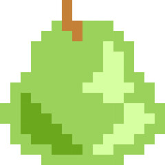 ドットで表現された洋ナシのイラスト