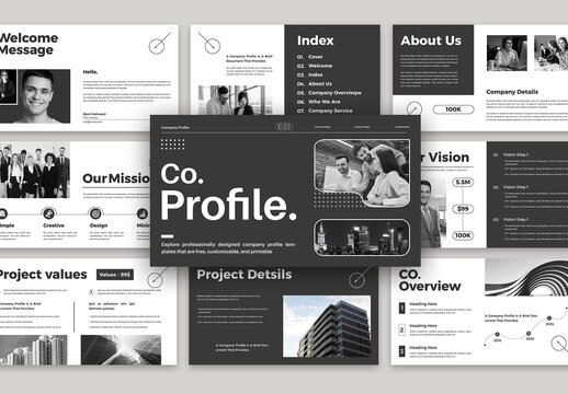 Company Profile Presentation Template Layout