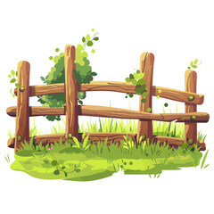 Obraz premium wooden fence and grass
