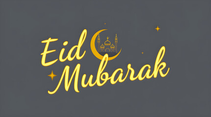 Obraz premium Introducing our new Eid Mubarak logo! Celebrate culture and tradition with every dish as we take you on a flavorful journey honoring our rich heritage. 🌙✨