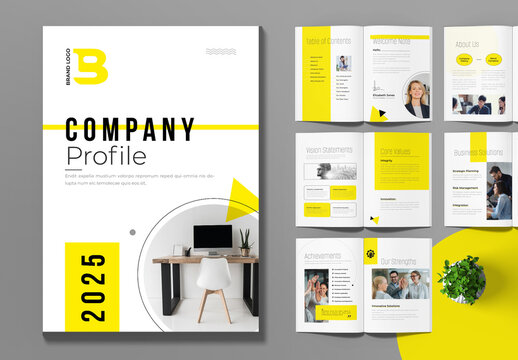 Yellow Color Company Profile Design