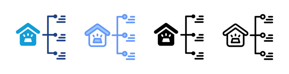Asset Allocation icon set multiple style collection