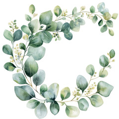 Eucalyptus Wreath: Delicate eucalyptus wreath, showcasing the soft, muted shades of the leaves. A visual symphony of nature's artistry.