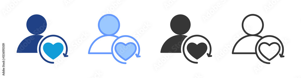 Poster Subscriber icon set multiple style collection