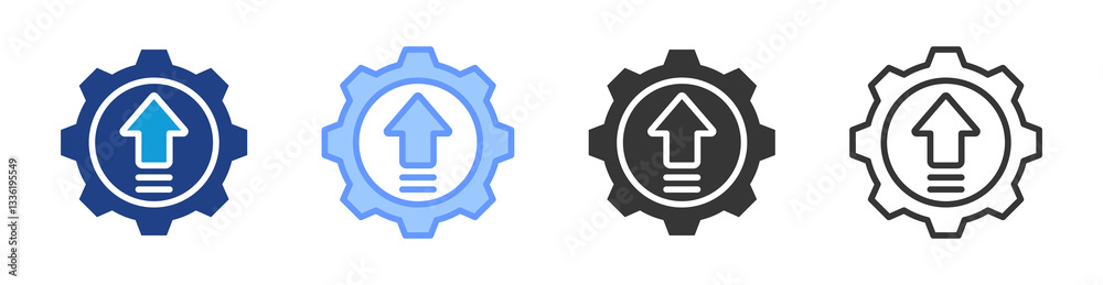 Poster Upgrade icon set multiple style collection