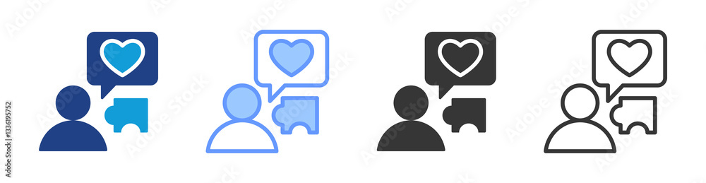 Poster User Experience icon set multiple style collection