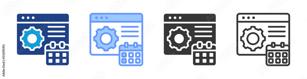 Aufkleber Dashboard icon set multiple style collection