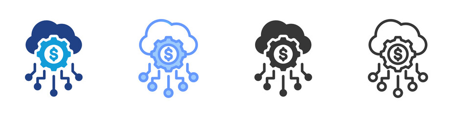 Api icon set multiple style collection