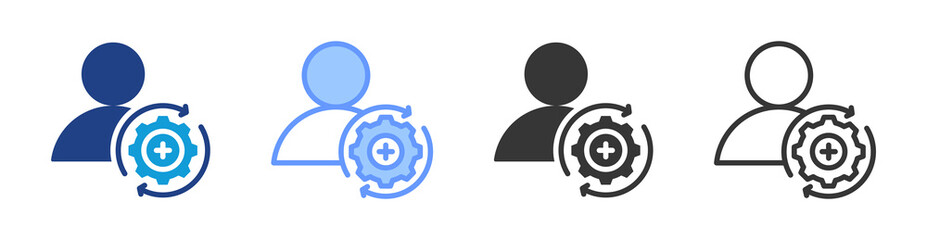 Automation icon set multiple style collection