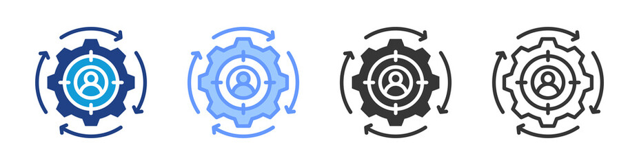 Personalization icon set multiple style collection