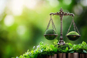 International environment Law. climate regulation concept. law principles of sustainable environmental conservation. environmental protection