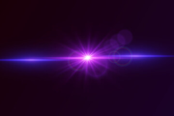 Fototapeta premium Magic star flash and light rays, glare of light.