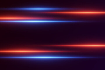 Horizontal lighting effects and flash of light.