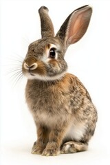 Cute Little rabbit on white background