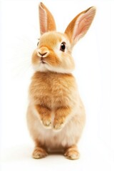 Cute Little rabbit on white background