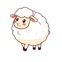 Cheerful Sheep with a Smile