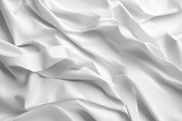 Obraz premium Smooth, white fabric drapes in soft folds