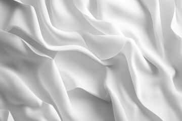 Elegant white fabric drapes