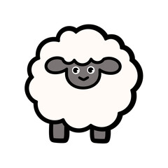 Cute Sheep Cartoon Character