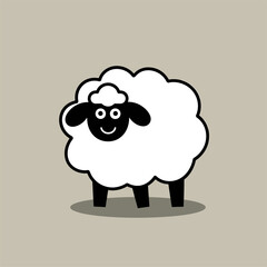 Simple Black and White Sheep