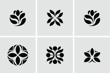 Floral Logo Design Set – Nature-Inspired Vector Icons