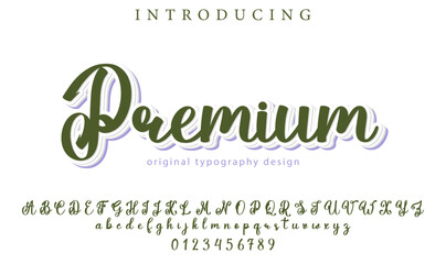 Fototapeta premium Premium Font Stylish brush painted an uppercase vector letters, alphabet, typeface