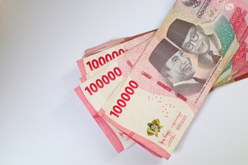 Indonesia Rupiah banknotes, one hundred thousand currency isolated