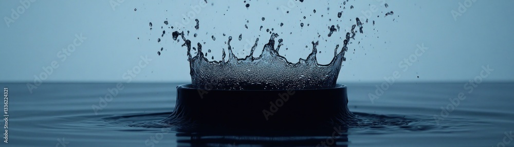Poster A dynamic high speed splash from a liquid surface creation