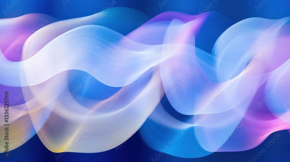 Poster abstract flowing pastel colors create a beautiful wavy background composition