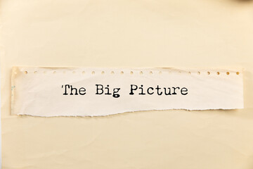 the big picture text on paper
