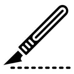 scalpel vector glyph icon