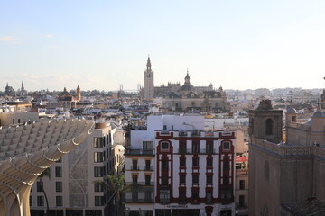 View of mushroom in Seville Spain.