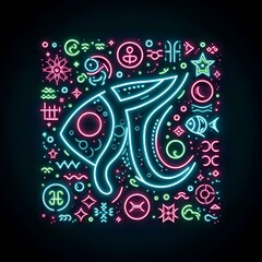 
artistic representation of the sign of Pisces 85