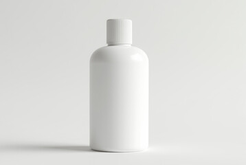 Blank white bottle mockup, isolated on white background. Perfect for branding and product presentation.