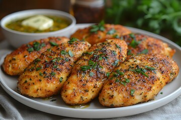 Delicious Herb-Crusted Chicken Breasts with Garlic Butter for Gourmet Dining