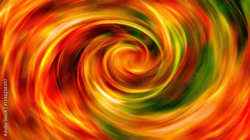 Poster A colorful abstract spiral with a vibrant array of hues