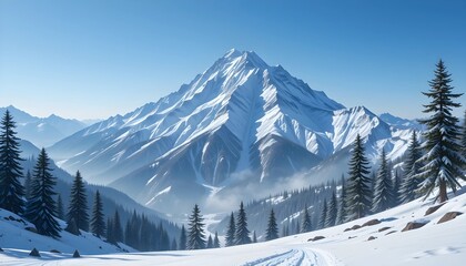 Fototapeta premium Snow mountain