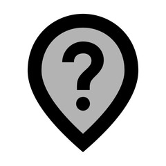 Question Mark Location Pin
