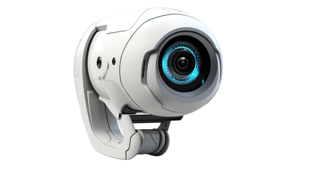 3D CCTV with transparent background