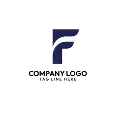 Modern Letter F Logo with Abstract Design – Professional and Sleek Branding