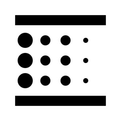 Dots in Horizontal Rows
