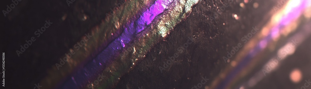 Poster a dark textured background featuring subtle iridescent streaks of light