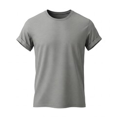 plain grey t shirt mockup on white background