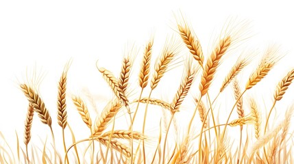 Wheat, on a white background