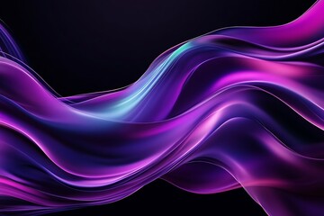Naklejka premium Abstract purple and blue flowing waves. (1)