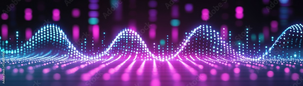 Poster Abstract representation of digital data visualized in vibrant colors