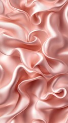 Fototapeta premium Flowing pink fabric with multiple curves and soft lighting