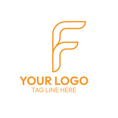 Modern Letter F Logo – Minimalist and Elegant Monogram Design for Branding