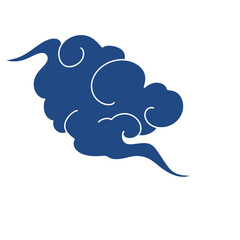 symbol, element, motif of wind or cloud. traditional pattern, 